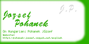 jozsef pohanek business card